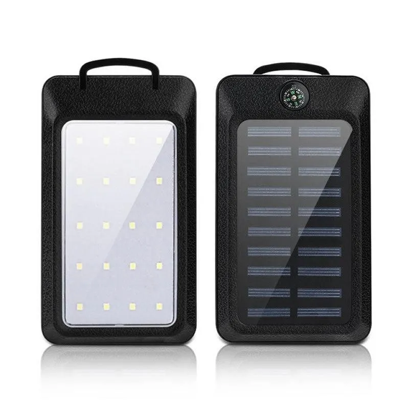 10000Mah Solar Power Bank With Led Light