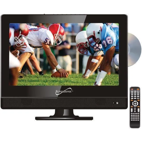 13.3inch 720p Widescreen LED HDTV-DVD Combination, AC-DC Compatible with RV-Boat