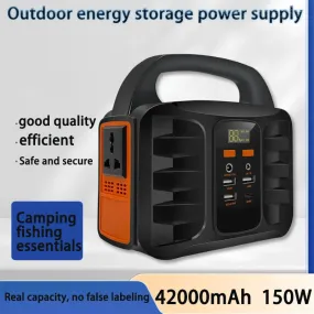 150W 42000mAh Generator Battery Charger Portable Emergency Pwer Station Outdoor Camping Power Bank Power Supply Inverter