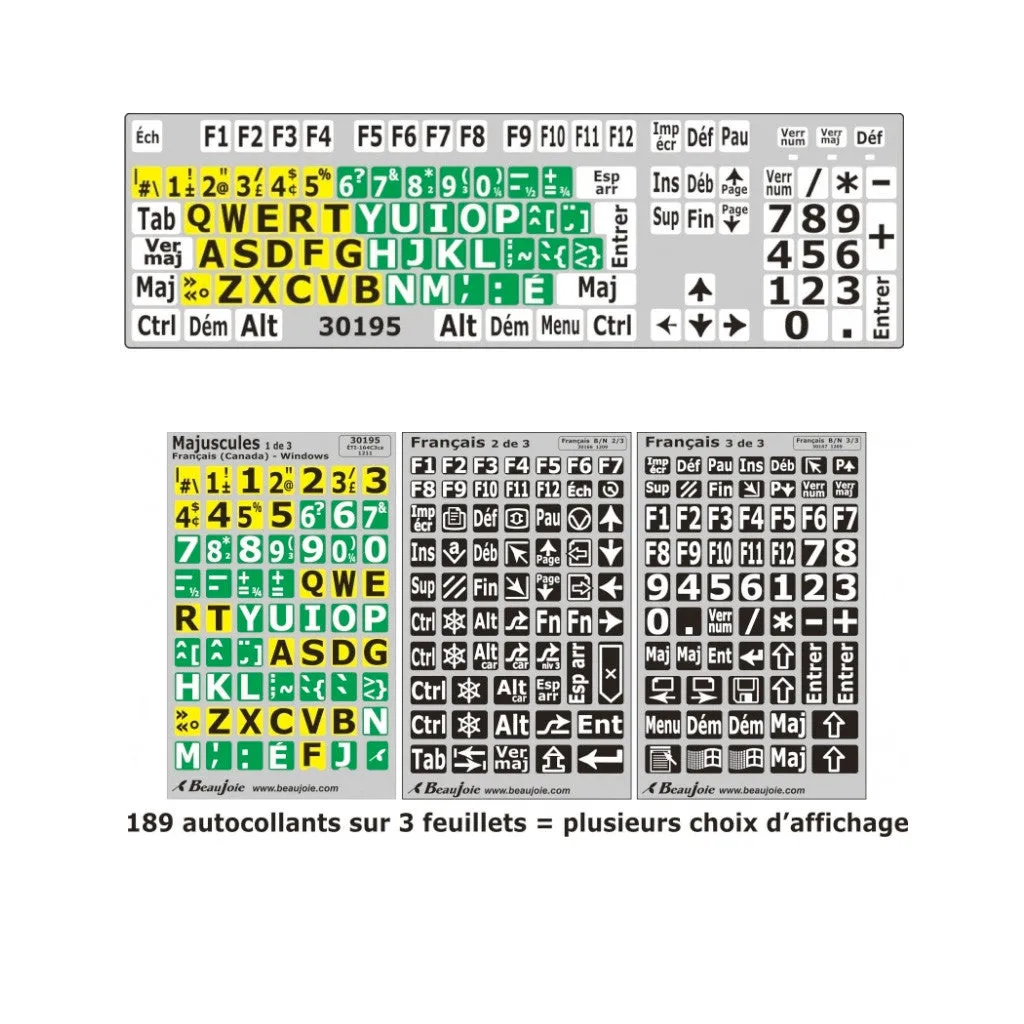 16AU006 - Computer Keyboard Stickers