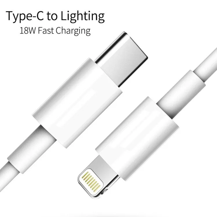 18W Dual Port Universal Travel Charger with PD   QC 3.0 and Fast Charging 8 Pin Cable, AU Plug