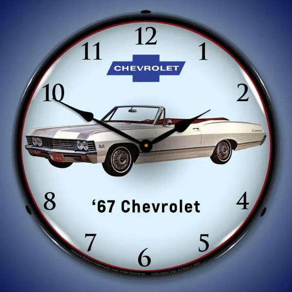 1967 Impala Convertible Backlit LED Clock