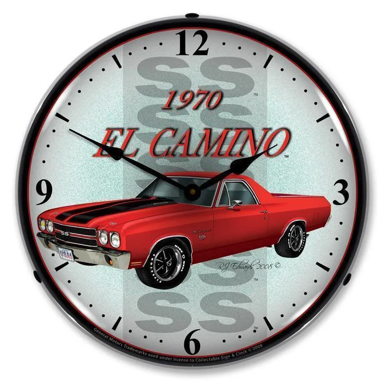 1970 El Camino Backlit LED Clock