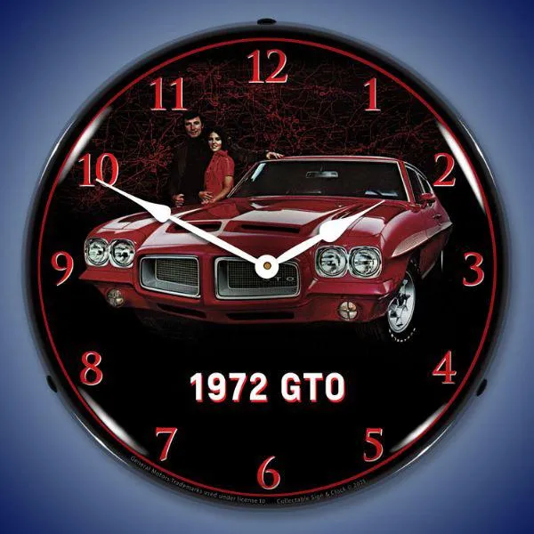 1972 GTO Backlit LED Clock