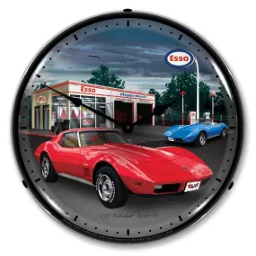 1974 Corvette Backlit LED Clock