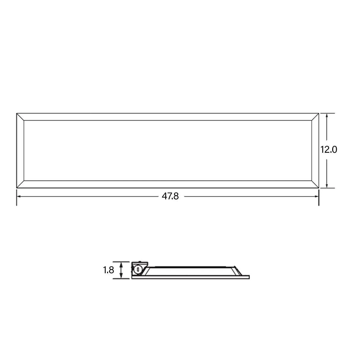 1x4 LED Panel Light, 3850 Lumens, 35 Watts, 35K/40K/50K, 120/277V