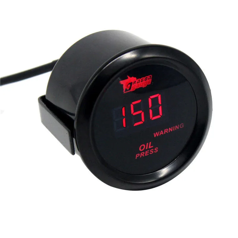 2 Inch 52mm 120 PSI Digital Red LED Oil Pressure Gauge With Sensor Auto Car Motor