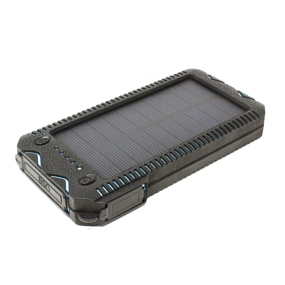 20,000 mAh Solar Charger w/ Fire Starter and Twin Flashlight Stealth Angel Survival