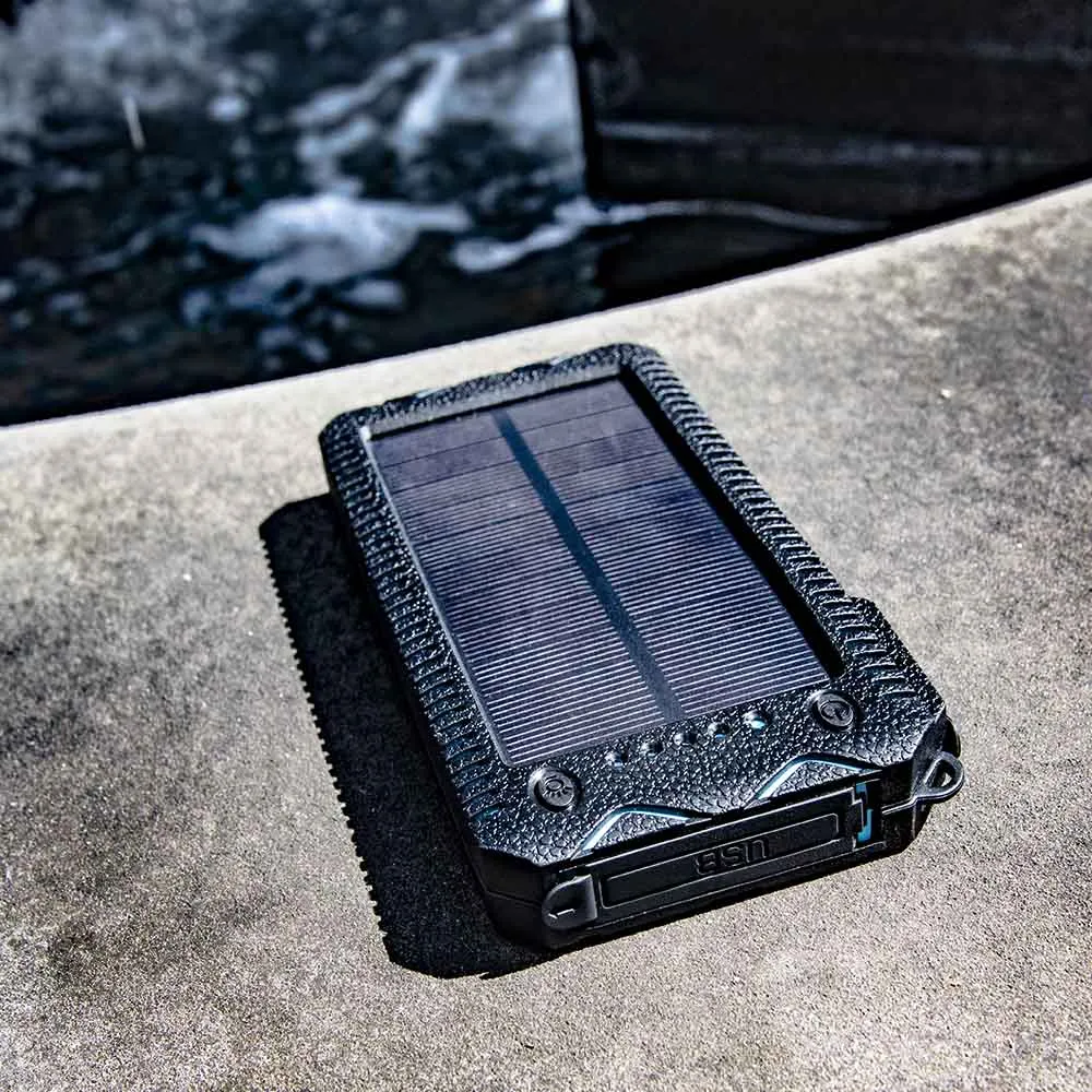 20,000 mAh Solar Charger w/ Fire Starter and Twin Flashlight Stealth Angel Survival