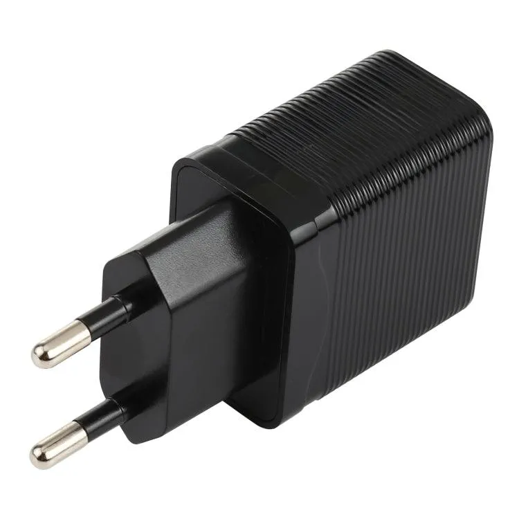 20W Dual-Port Fast Travel Charger with QC 3.0 & PD Support, EU Plug