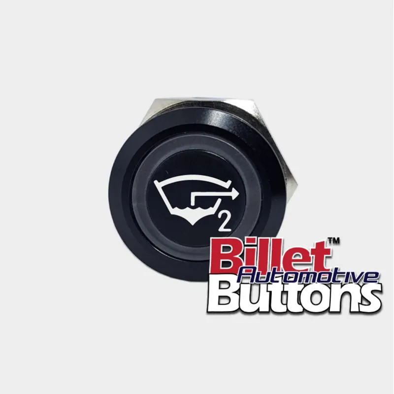 22mm 'BILGE PUMP 2 SYMBOL' Billet Push Button Switch Marine