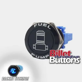 22mm FEATURED 'FUEL PUMP SYMBOL' Billet Push Button Switch Fuel Pump