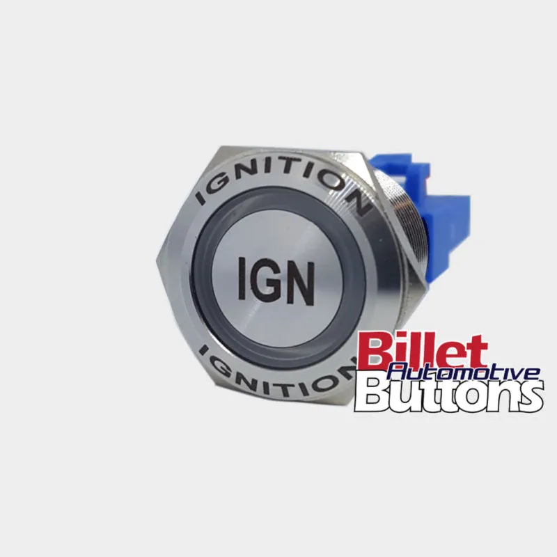 22mm FEATURED 'IGN' Billet Push Button Switch Ignition