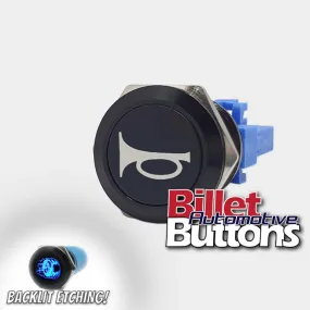 22mm 'HORN SYMBOL' Billet Push Button Switch