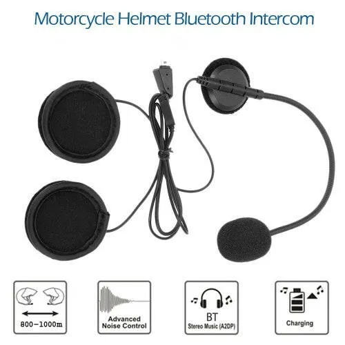 2PCS BT-S2 Motorcycle Helmet BT Headphones with Mic