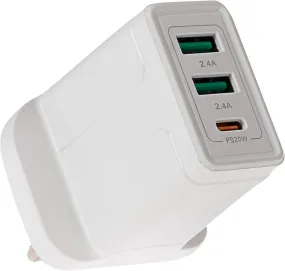 3-Port Gan Wall Charger (32W)