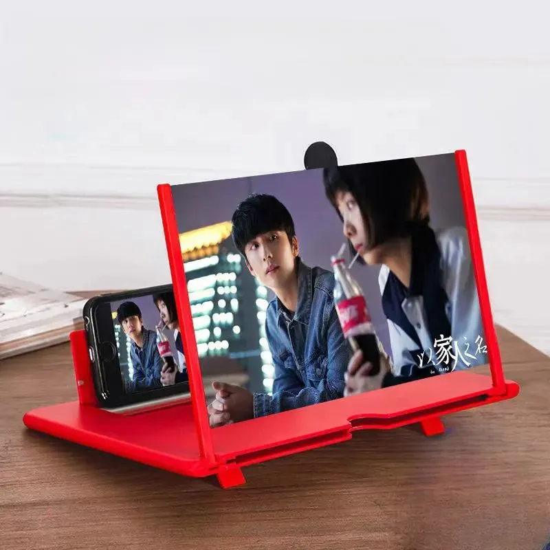 3D High Definition Screen Magnifier with Eye Protection for Mobile Phones, Desktop Phone Holder for Easy Video Viewing