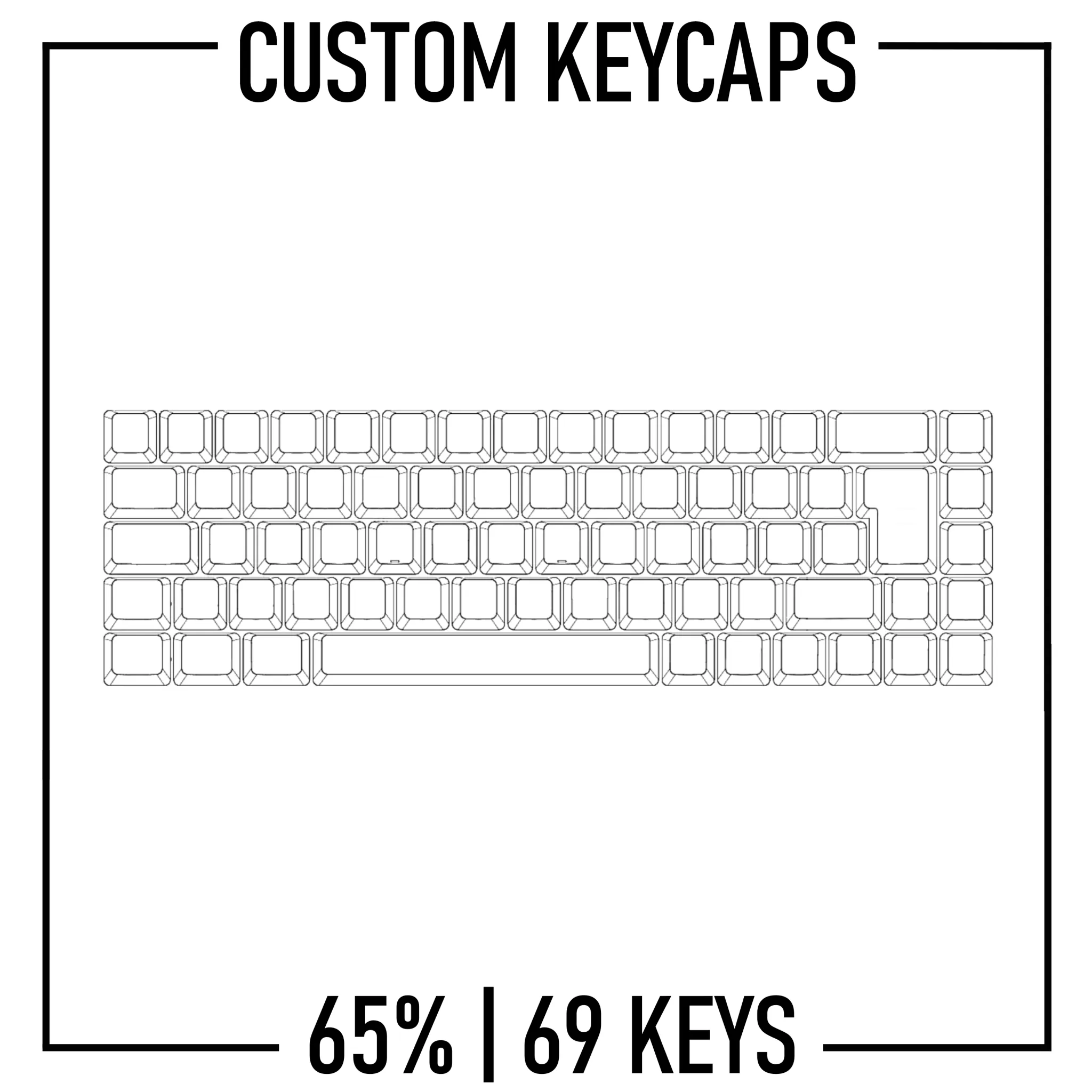 65% Custom Keycaps Set ( ISO | 69 Keys )