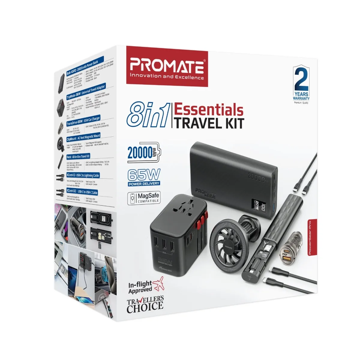 7 in 1 Portable Essential Electronic Accessories Travel Kit