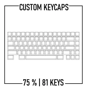 75% Keyboard Custom Keycaps ( ANSI | 81 Keys )