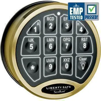 Accessory - Electronic Lock - BackLit - Brass