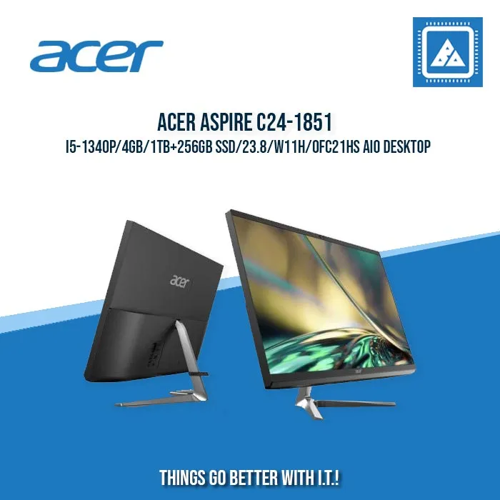 ACER ASPIRE C24-1851 I5-1340P/4GB/1TB 256GB SSD/23.8/W11H/OFC21HS AIO DESKTOP