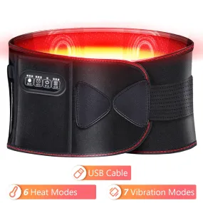 Adjustable Heating Back Brace with Rechargeable Battery for Lower Back Pain Relie