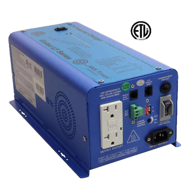 Aims Power PICOGLF6W12V120VETL 600 Watt Pure Sine Inverter Charger - ETL Listed to UL 458 New