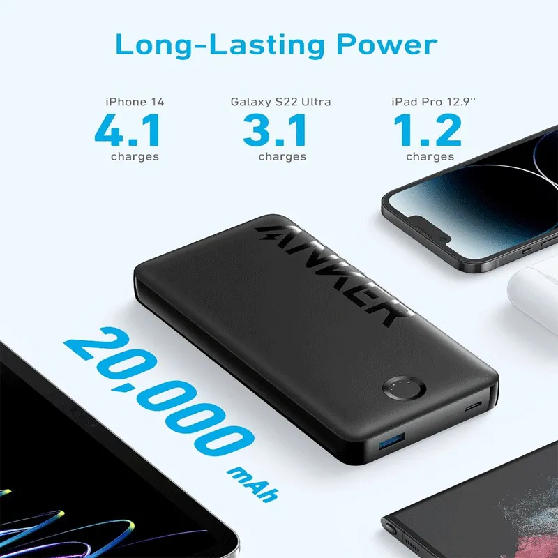 Anker 325 Power Bank (PowerCore 20K II) - Black