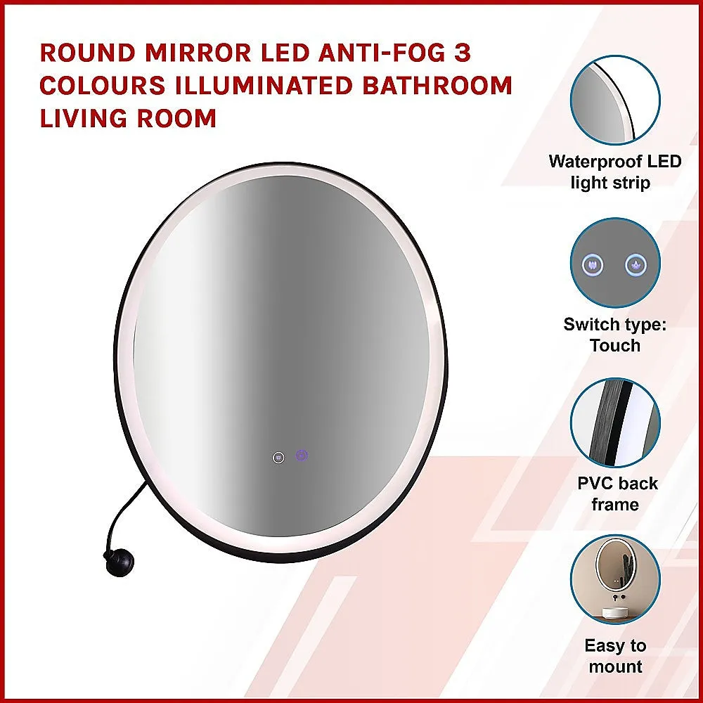 Anti-Fog Dimmable LED Bathroom Mirror, 60x80cm, IP44