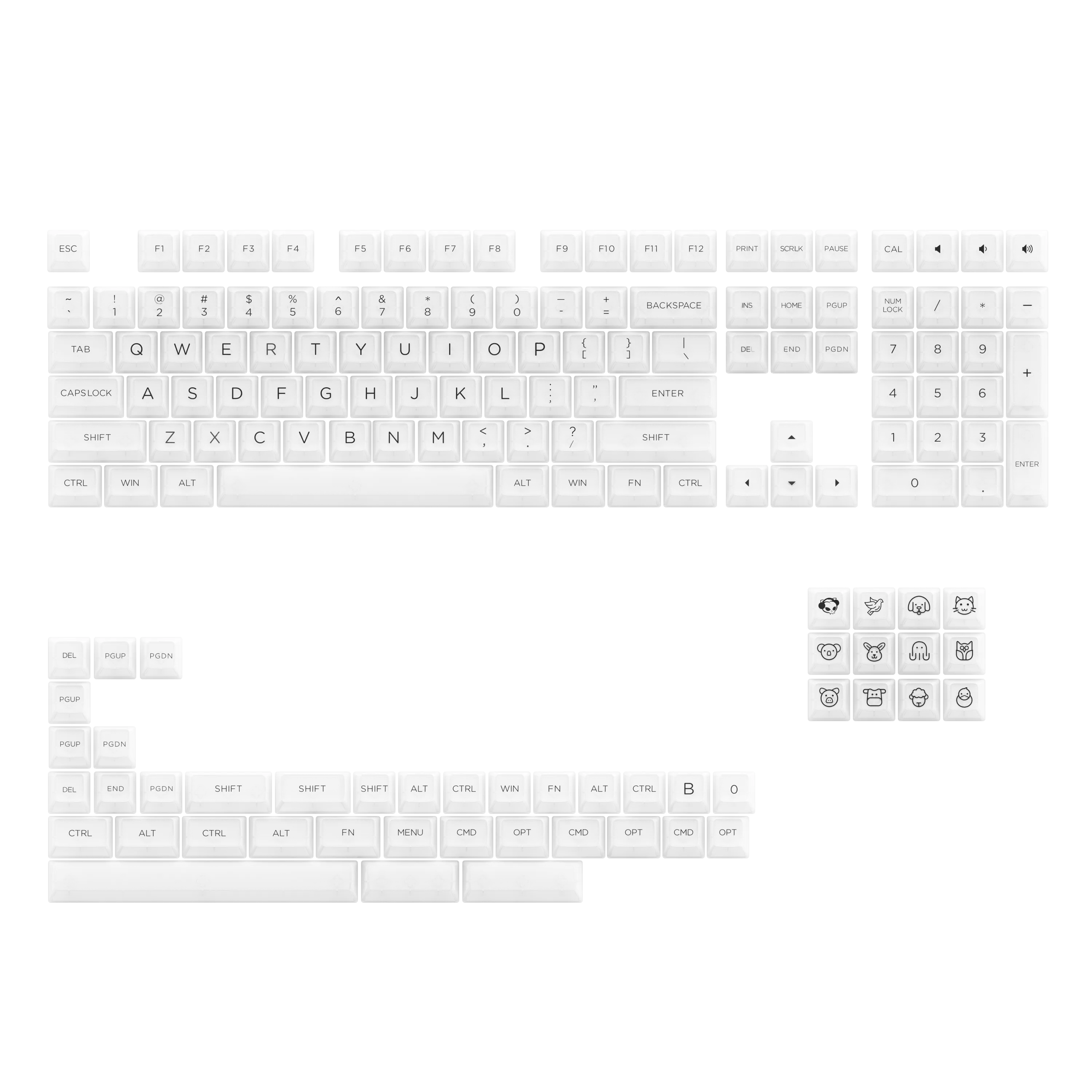 ASA Clear Keycap Set (155-Key)