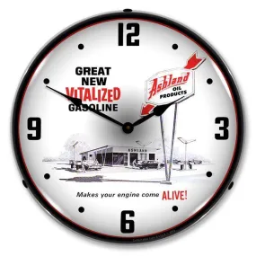 Ashland Oil Backlit LED Clock