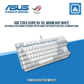 ASUS ROG STRIX SCOPE NX TKL RGB MECHANICAL GAMING KEYBOARD (RED SWITCH) (MOONLIGHT WHITE)