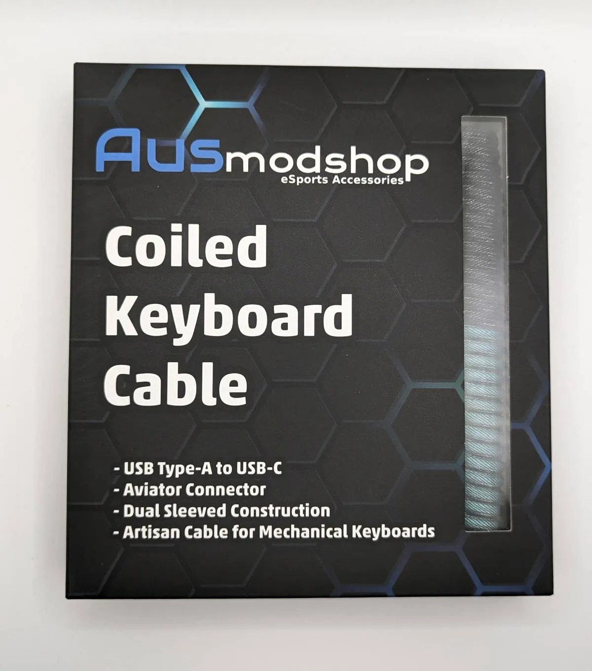 Ausmodshop Coiled Keyboard Cable - Swamp