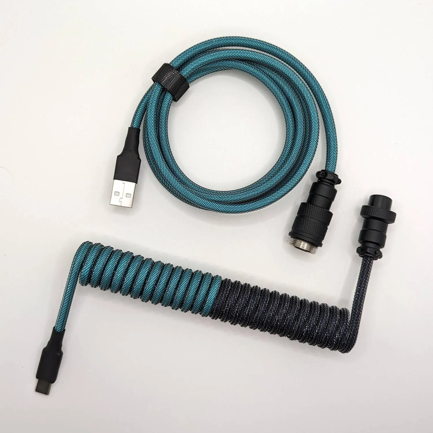 Ausmodshop Coiled Keyboard Cable - Swamp