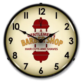 Barber Shop 2 Backlit LED Clock