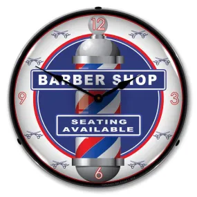 Barber Shop Backlit LED Clock