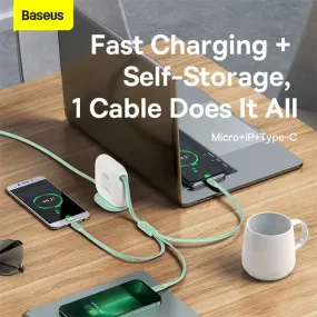 Baseus Retractable 100W 3-in-1 USB-C Cable