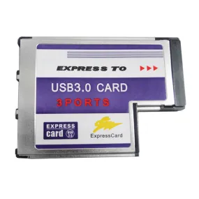 BC718 Express to 3 Port USB 3.0 Adapter FL1100 Super Speed 5Gbps for Laptop Silver