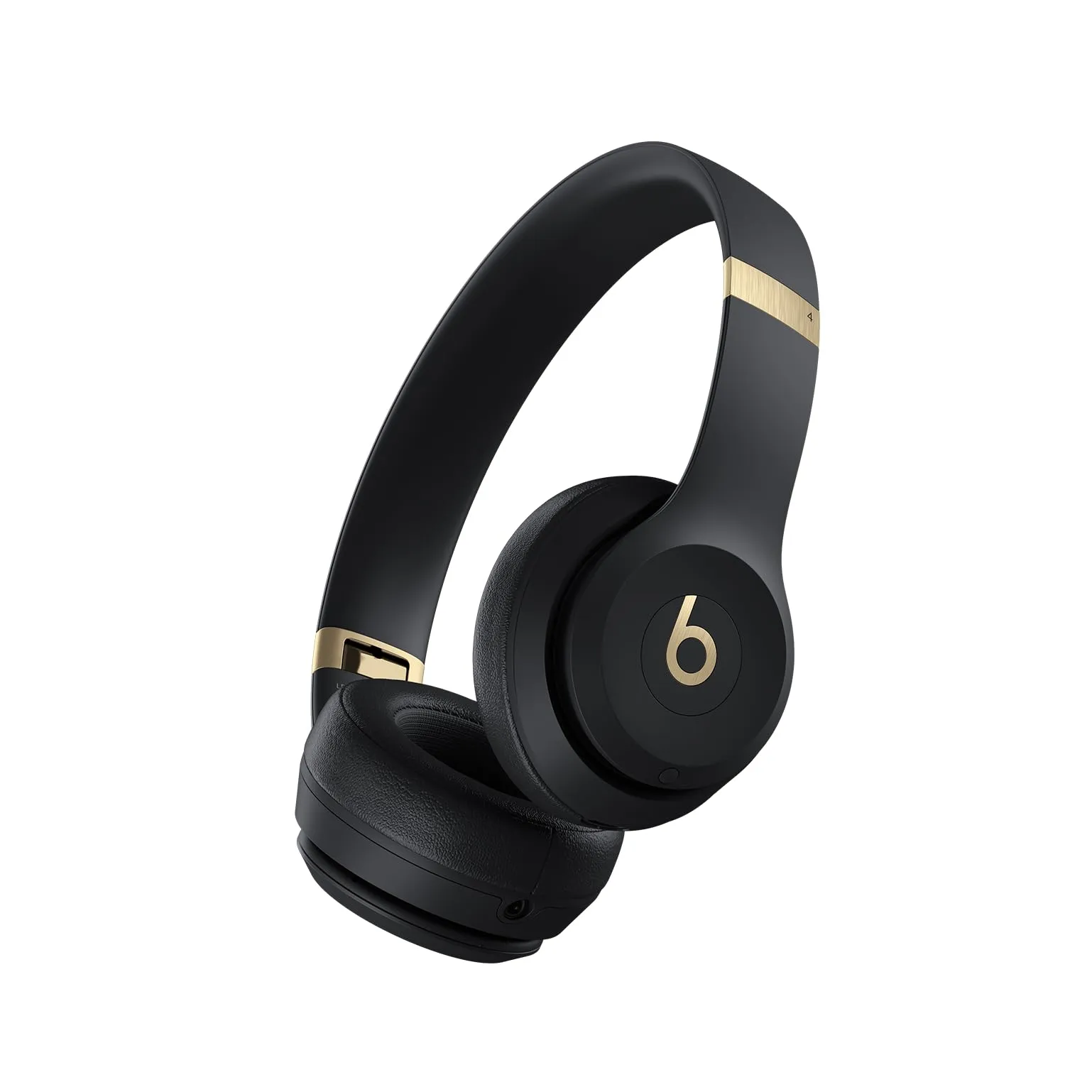 Beats Solo 4 - Wireless Bluetooth On-Ear Headphones, Apple & Android Compatible, Up to 50 Hours of Battery Life - Black & Gold