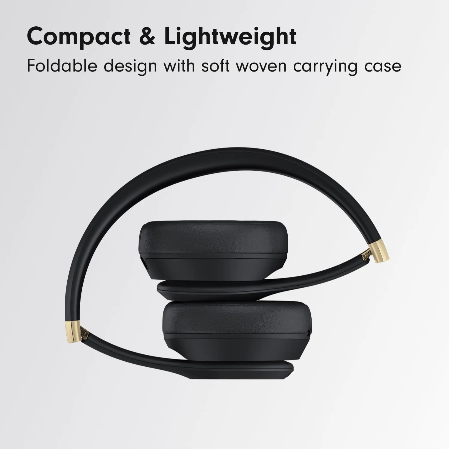 Beats Solo 4 - Wireless Bluetooth On-Ear Headphones, Apple & Android Compatible, Up to 50 Hours of Battery Life - Black & Gold