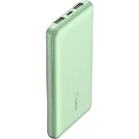 Belkin BoostUp Charge 10K 3 Port Power Bank with Cable (Green)