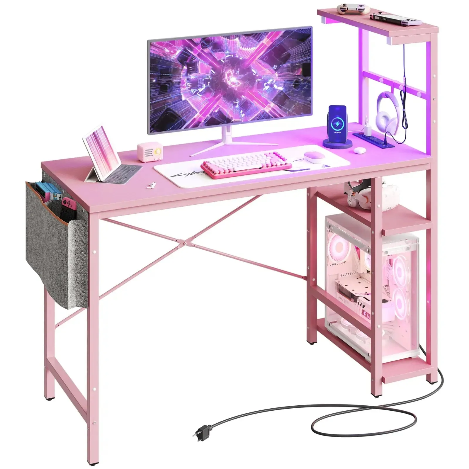 Bestier 44 Inch Gaming Desk with Power Oulets