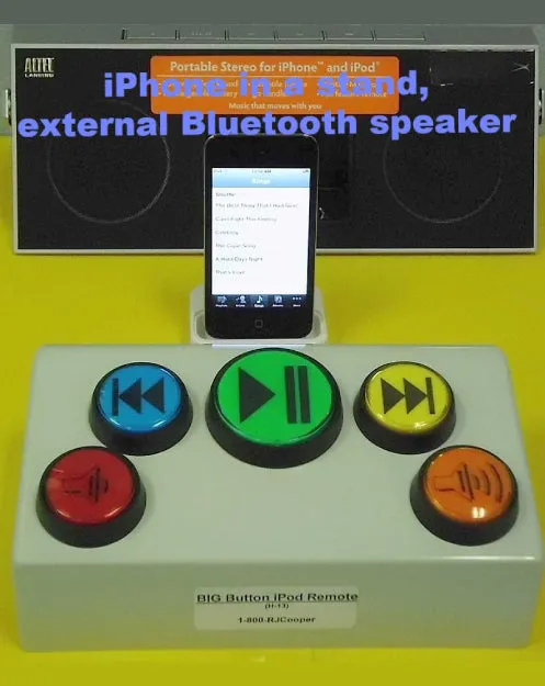 BIG Button Music Remote - Bluetooth