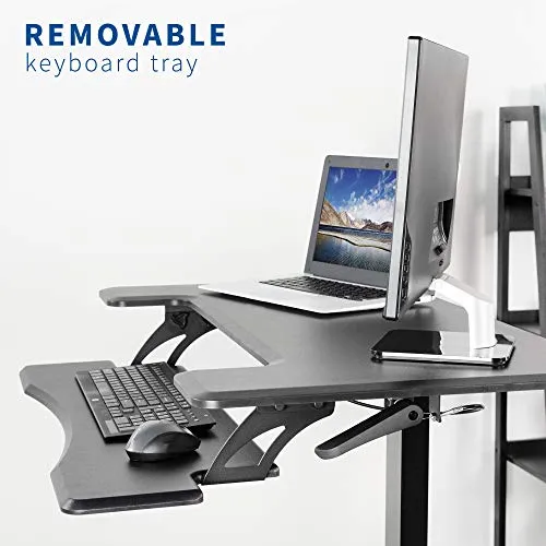 Black 36" Pneumatic Mobile Compact Desk