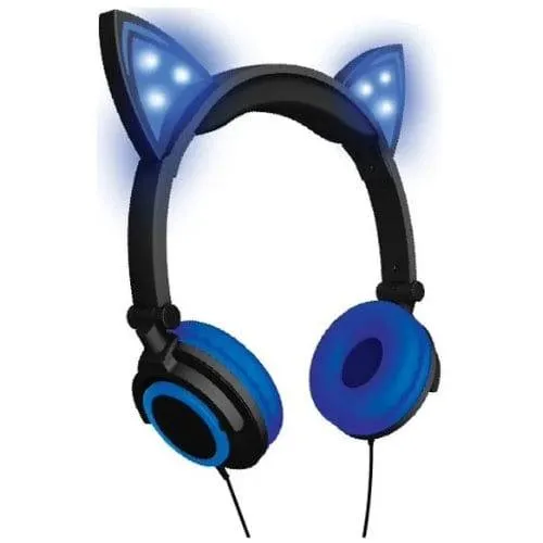 Blue LED Cat Ears: Headphones - Hype