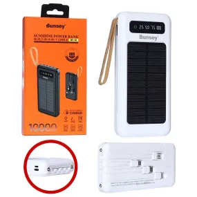 Bunsey Portable Fast Charging Solar Power Bank 10000mAh BY-13