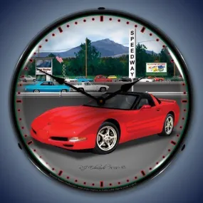 C5 Corvette Raceway Backlit LED Clock