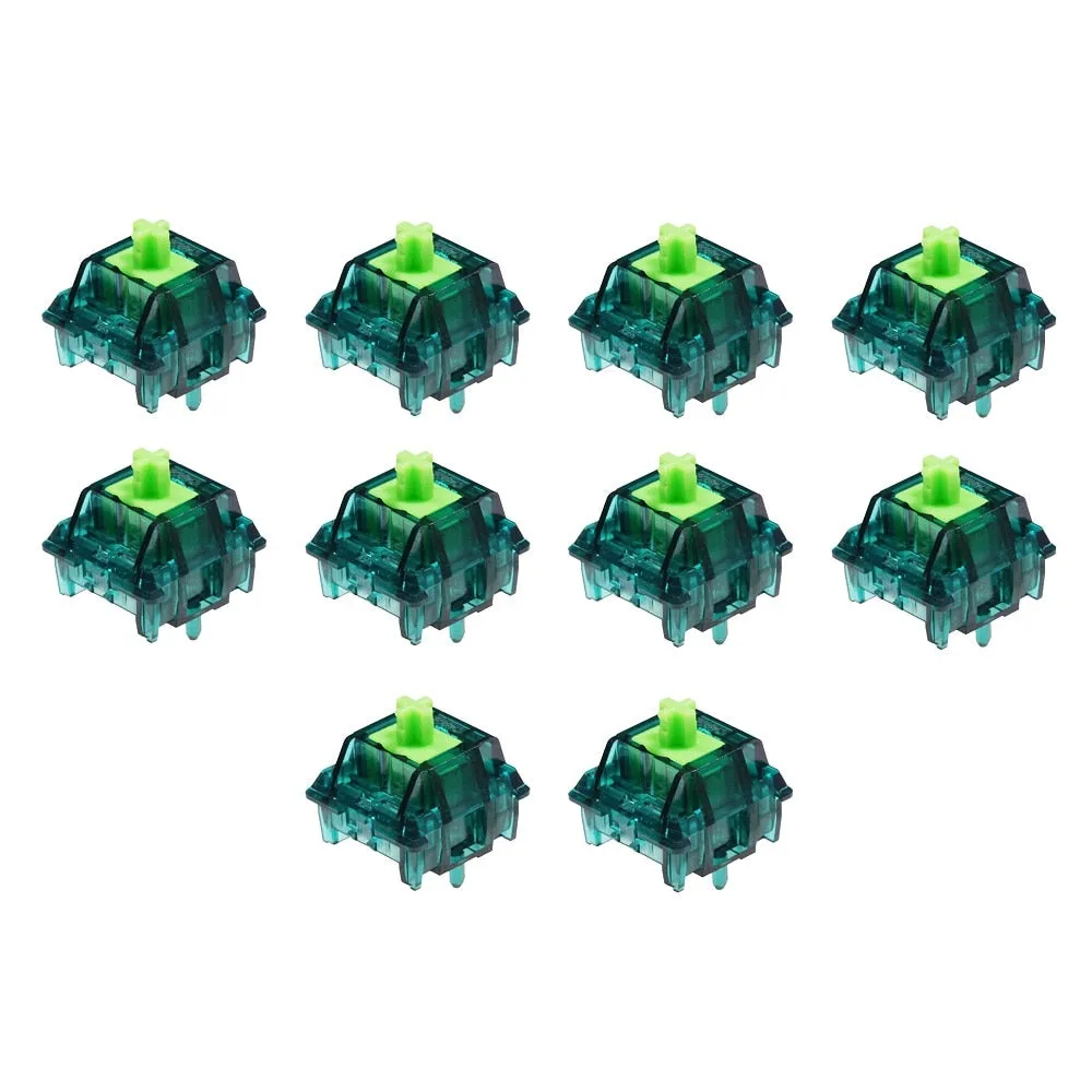 Candy Green Jade Switch RGB SMD Linear 55g 62g Switches For Mechanical keyboard mx stem 5pin Gold Plated Long Spring