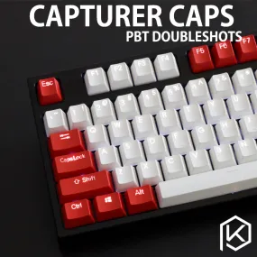 Capturer Backlit Doubleshot PBT Keycap Set Durable Shine-Through Legends OEM profile Compatible with Cherry MX 104 87 GH60poker